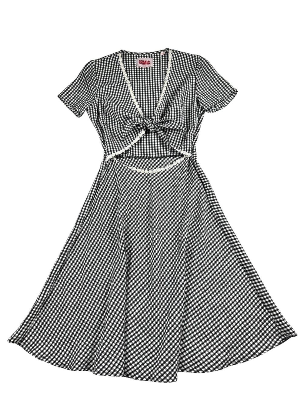 Solid & Striped Gingham Daisy Cut-Out dress, XS